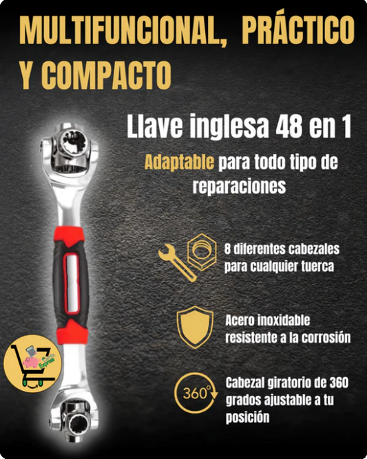 Spin48™-Llave multiusos 48 en 1