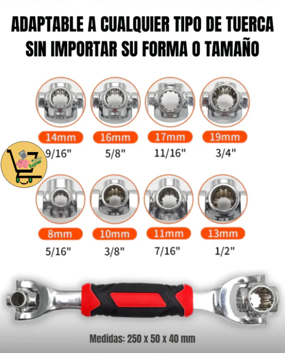 Spin48™-Llave multiusos 48 en 1